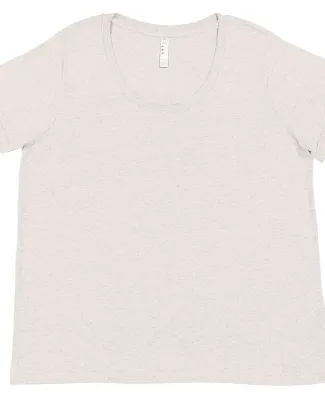 LA T 3816 Ladies' Curvy Fine Jersey T-Shirt in Natural heather