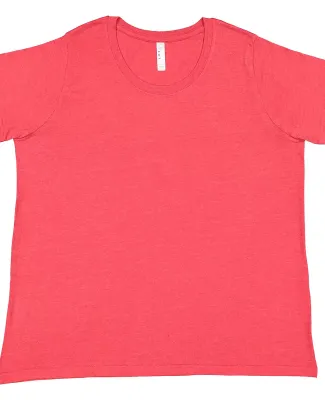 LA T 3816 Ladies' Curvy Fine Jersey T-Shirt in Vintage red