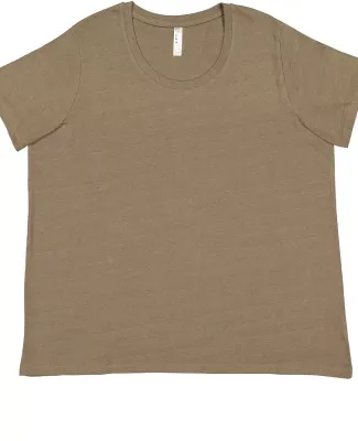 LA T 3816 Ladies' Curvy Fine Jersey T-Shirt in Vnt military grn