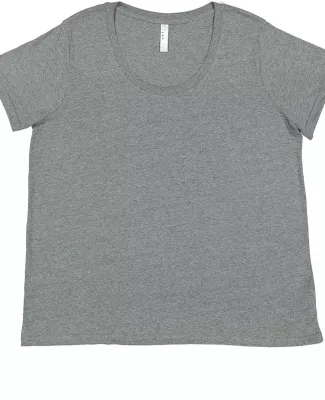 LA T 3816 Ladies' Curvy Fine Jersey T-Shirt in Granite heather