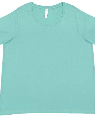LA T 3816 Ladies' Curvy Fine Jersey T-Shirt in Saltwater