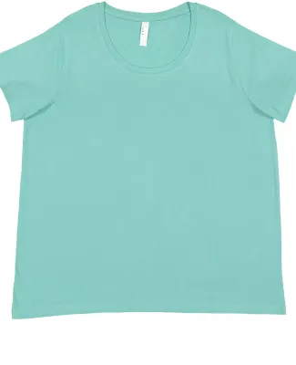 LA T 3816 Ladies' Curvy Fine Jersey T-Shirt in Saltwater