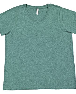 LA T 3816 Ladies' Curvy Fine Jersey T-Shirt in Ice blackout