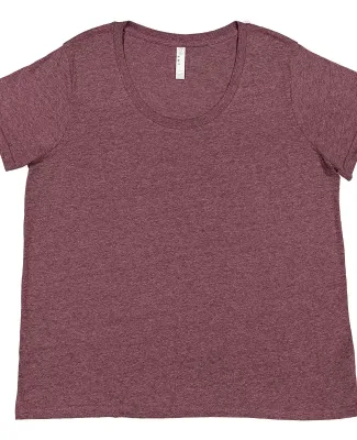 LA T 3816 Ladies' Curvy Fine Jersey T-Shirt in Sangria blackout