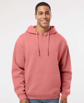 LA T 6926 Adult Pullover Fleece Hoodie in Mauvelous