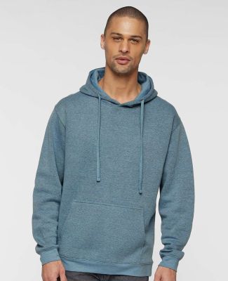 LA T 6926 Adult Pullover Fleece Hoodie in Bermuda blackout