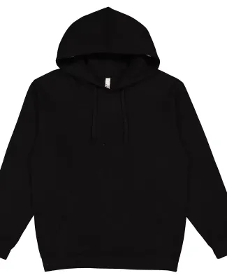 LA T 6926 Adult Pullover Fleece Hoodie in Black