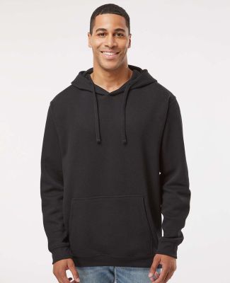 LA T 6926 Adult Pullover Fleece Hoodie in Black