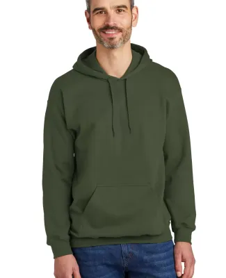 Gildan SF500 Adult Softstyle® Fleece Pullover Hoo in Military green
