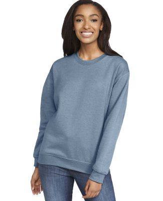 Gildan SF000 Adult Softstyle® Fleece Crew Sweatsh in Stone blue