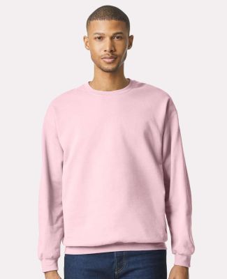 Gildan SF000 Adult Softstyle Fleece Crew Neck Swea in Light pink