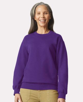 Gildan SF000 Adult Softstyle Fleece Crew Neck Swea in Purple
