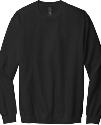 Gildan SF000 Adult Softstyle® Fleece Crew Sweatsh BLACK