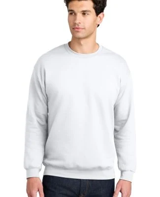 Gildan SF000 Adult Softstyle® Fleece Crew Sweatsh in White