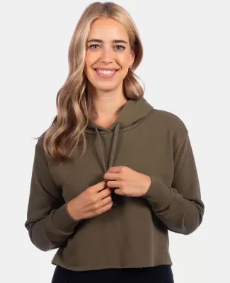 Next Level Apparel 9384 Ladies' Cropped Pullover H MILITARY GREEN