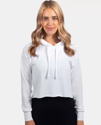 Next Level Apparel 9384 Ladies' Cropped Pullover H WHITE