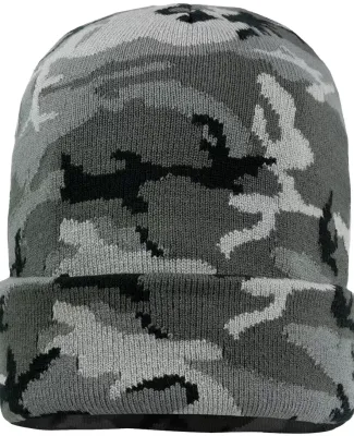 Sportsman SP12 Solid 12" Cuffed Beanie in Grey camo