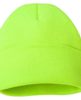 Sportsman SP12 Solid 12" Cuffed Beanie in Safety yellow
