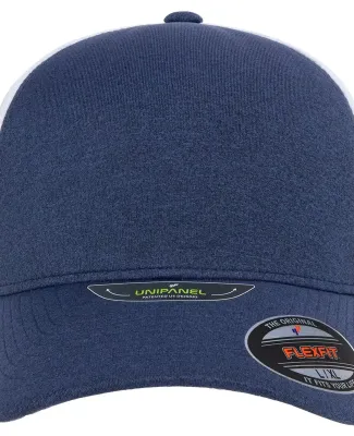 Yupoong-Flex Fit 5511UP Unipanel Cap in Melange navy/ white