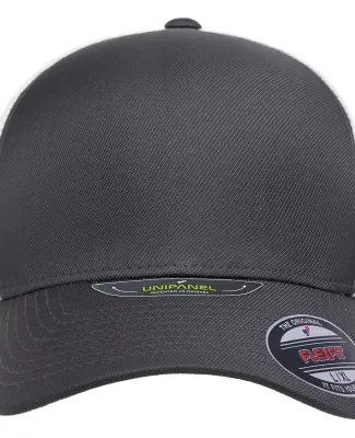 Yupoong-Flex Fit 5511UP Unipanel Cap in Charcoal/ white