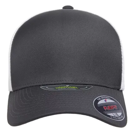 Yupoong-Flex Fit 5511UP Unipanel Cap in Charcoal/ white