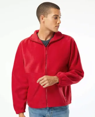 Burnside Clothing 3062 Polar Fleece Full-Zip Jacke Red
