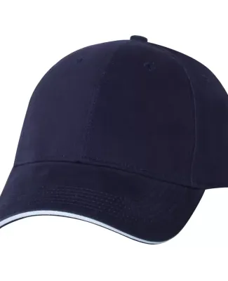 Bayside Apparel 3621 USA-Made Brushed Twill Cap Navy/ White