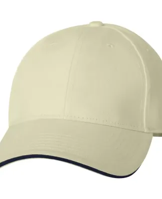 Bayside Apparel 3621 USA-Made Brushed Twill Cap Stone/ Navy