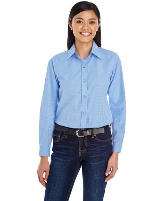 Backpacker BP7036 Ladies' Yarn-Dyed Micro-Check Wo in Light blue