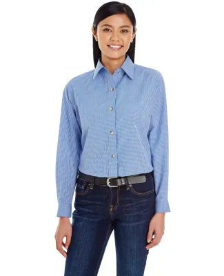 Backpacker BP7036 Ladies' Yarn-Dyed Micro-Check Wo in French blue