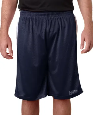 Alleson Athletic 7241 Challenger Shorts in Navy/ white
