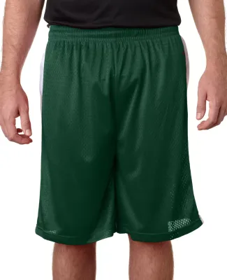 Alleson Athletic 7241 Challenger Shorts in Forest/ white