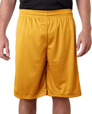 Alleson Athletic 7241 Challenger Shorts in Gold/ white