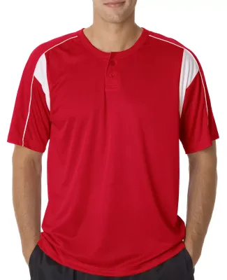 Alleson Athletic 7937 B-Core Pro Placket Jersey Red/ White