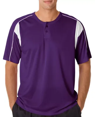Alleson Athletic 7937 B-Core Pro Placket Jersey Purple/ White