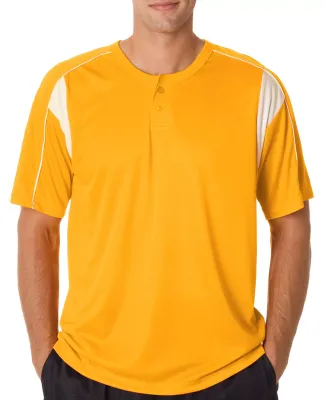 Alleson Athletic 7937 B-Core Pro Placket Jersey Gold/ White