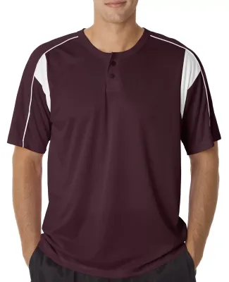 Alleson Athletic 7937 B-Core Pro Placket Jersey Maroon/ White