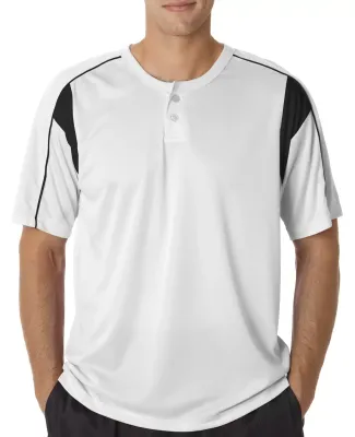 Alleson Athletic 7937 B-Core Pro Placket Jersey White/ Black