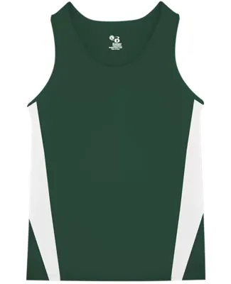 Alleson Athletic 2667 Youth Stride Singlet Forest/ White