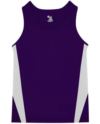 Alleson Athletic 2667 Youth Stride Singlet Purple/ White