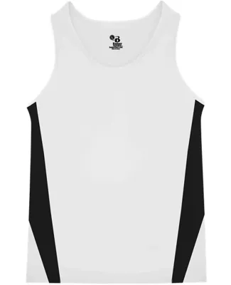 Alleson Athletic 2667 Youth Stride Singlet White/ Black
