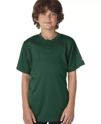 Alleson Athletic 2930 B-Core Youth Placket Jersey in Forest