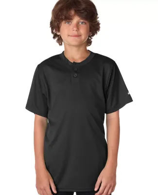 Alleson Athletic 2930 B-Core Youth Placket Jersey Black