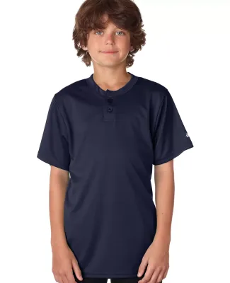 Alleson Athletic 2930 B-Core Youth Placket Jersey in Navy