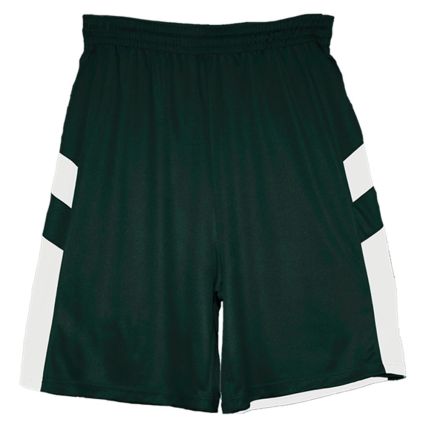 Alleson Athletic 7266 B-Pivot Rev. Shorts in Forest/ white