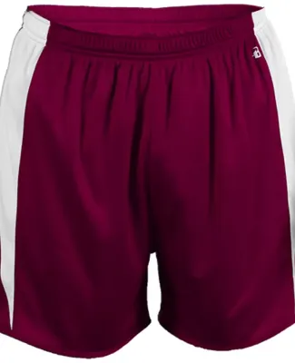 Alleson Athletic 7273 Stride Shorts Maroon/ White