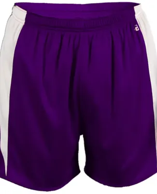 Alleson Athletic 7273 Stride Shorts Purple/ White