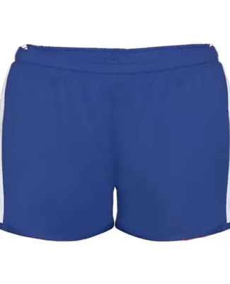 Alleson Athletic 7274 Women's Stride Shorts Royal/ White