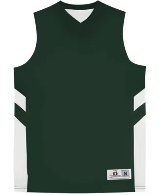 Alleson Athletic 8566 B-Pivot Rev. Tank Top Forest/ White
