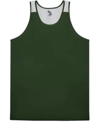 Alleson Athletic 2668 Youth Ventback Singlet Forest/ White